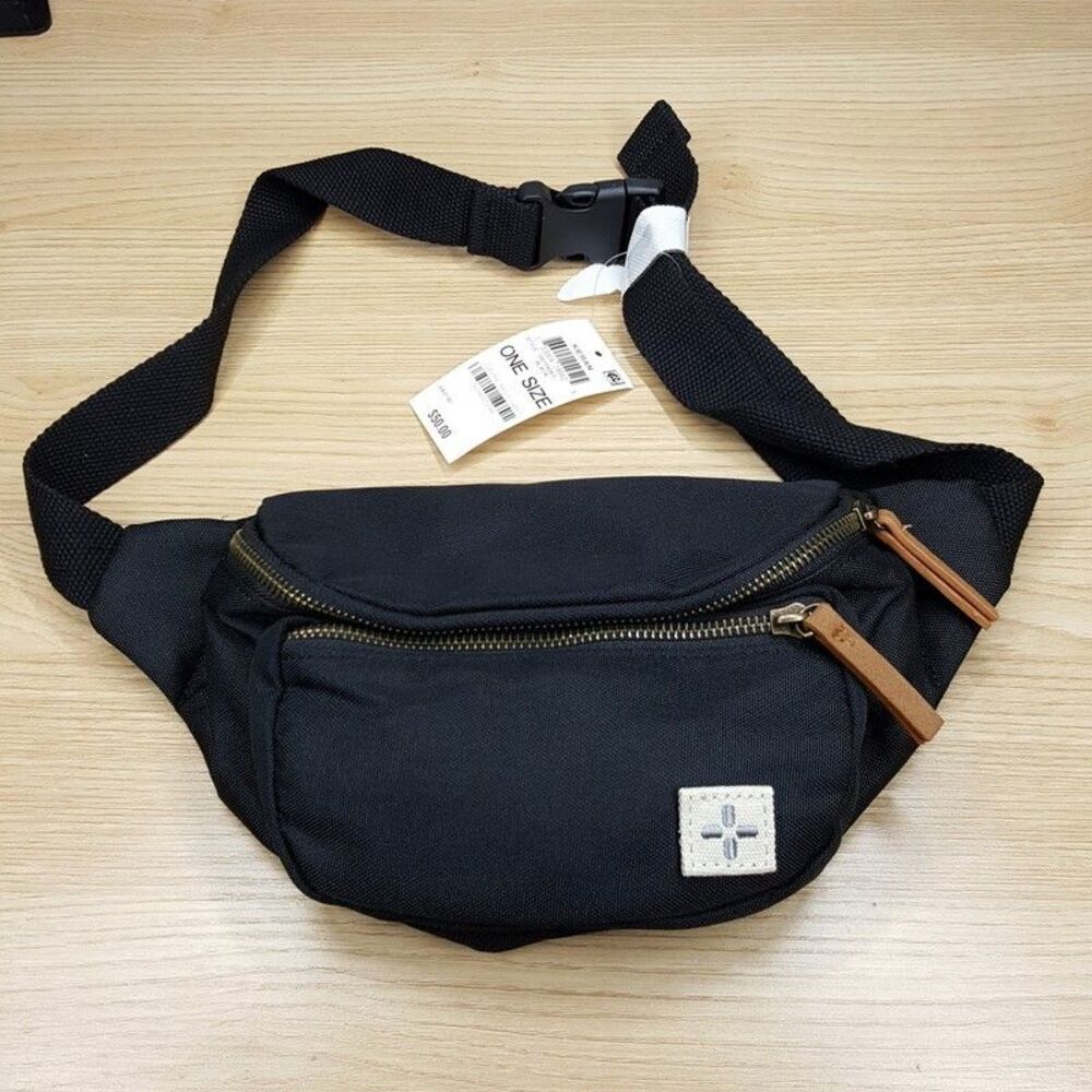 Sun + Stone Black Waist Pack Belt Bag Fanny Pack KIERAN $50